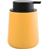 MSV - Dispenser di Sapone in Ceramica - MAONIE Zafferano Opaco - 300 ML - Elegante e Pratico per Il Bagno - Ideale per Lo Stile Contemporaneo - Ø 75 x 175 mm - Uso Quotidiano