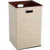 Amazon Basics Rettangolare Cesto portabiancheria pieghevole, Beige,Marrone