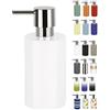 Spirella Dispenser per Sapone Liquido Tube" Dispenser per lozioni in Porcellana con Dispenser in ABS Cromato capacità 300 ML (ØxH): 7 x 16 cm - Bianco