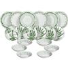 Tognana Rio Verde, Servizio piatti per 6 persone 18 pezzi, porcellana, verde