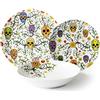 Excelsa Calavera Servizio Piatti 18 Pezzi, Porcellana