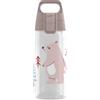 SIGG - Borraccia per bambini - Viva One Bear Family - Adatto per bevande gassate - A prova di perdite - Lavabile in lavastoviglie - Senza BPA - Sport e scuola - Blu - 0,5L
