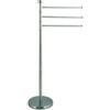 MSV 140338-Porta Asciugamani con 3 aste in bambù/Acciaio Inox, 30 x 20 x 110 cm