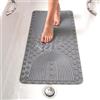 edihome, Tappetino Doccia Antiscivolo, 90x41,5 cm, Tappeto Bagno, Bolle con Ventose Senza BPA, Antibatterico, Resistente alla Muffa, Lavabile in Lavatrice, Sicurezza (Grigio chiaro, 90x41,5 cm)
