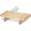 Amazon Basics Appendiabiti in legno con clip, confezione da 10, 36 x 16 cm, naturale