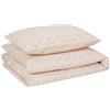 Amazon Basics Set Letto Bambini 100% Cotone Biologico, Copripiumino Reversibile 100 x 135 cm & Federa 40 x 60 cm per Lettino, Rosa Tenue Volpe