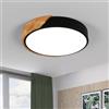 Riserva 24W Plafoniera LED da Soffitto, Plafoniera in Legno Rotondo 6500K | Lampada da Soffitto Rotondo per Cucina Camera da Letto, Sala, Soggiorno, Corridoio, Ufficio, Cantina, 30cm