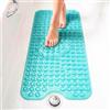 edihome, Tappetino Doccia Antiscivolo, 100x40 cm, Tappeto Bagno, Bolle con Ventose Senza BPA, Antibatterico, Resistente alla Muffa, Lavabile in Lavatrice, Sicurezza Familiare (Turchese, 100x40 cm)