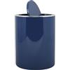 MSV - Pattumiera a pedale Kamaka con coperchio basculante - Capacità 6L - Ideale per bagni - Dimensioni Ø18,5 x 26 cm - Blu scuro
