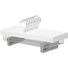 Amazon Basics Appendiabiti in legno con clip, confezione da 10, 36 x 16 cm, bianco