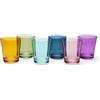 Excelsa Portofino Vintage Set 6 Bicchieri, Multicolor, 30 Cl., Vetro Soffiato