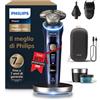Philips Shaver i9000 Prestige Ultra, rasoio elettrico Wet & Dry, tecnologia Skin IQ Pro, triplo sistema Lift & Cut, lame di precisione NanoTech 360º, 5 modalità di rasatura, modello XP9401/38