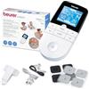 Beurer EM 49 Digital TENS/EMS, elettrostimolatore 3 in 1 per alleviare il dolore tramite elettrostimolazione nervosa, allenamento EMS, funzione massaggio, 2 canali, 6 programmi, 4 elettrodi