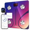 RENPHO Bilancia Pesapersone Professionale, Bilancia Impedenziometrica Bluetooth Bilancia Pesa Persona Digitale con App - Misura Peso Corporeo, Massa Grassa, Massa Muscolare, Rosso