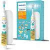 PHILIPS Spazzolino elettrico Philips Sonicare for Kids - Spazzolino elettrico in edizione speciale Design a Pet con adesivi a tema per bambini, custodia da viaggio sottile e caricatore USB modello HX3603/01