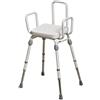 NRS Nottingham Rehab Supplies (NRS) Compact Easy - Sgabello modulare per doccia con braccioli e schienale in vinile