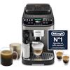De'Longhi Magnifica Evo Next ECAM312.80.TB, Macchina Caffè Automatica con Monta Latte Automatico, Macchina Chicchi per Caffè e Cappuccino con Display Touch Intuitivo, Nero/Titanio