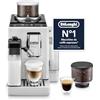 De'Longhi Rivelia Perfetto EXAM440.55.W Macchina da Caffè Automatica, Chicchi Macinati al Momento, Portachicchi Intercambiabile, Caraffa Montalatte Automatica, Display Touch a Colori, 1450W, Bianca