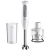Braun MultiQuick 5 MQ50.201M, Minipimer con Tecnologia PowerBell Plus, 21 Velocità+Turbo, Sistema EasyClick Plus, Asta in Acciaio Inox, Tritatutto 350ml e Bicchiere 600ml, 1000W, Bianco