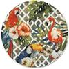 Excelsa Tropical Chic Set 6 Piatti Pizza, Diametro 31 Cm., Porcellana, Multicolore