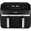 Instant Pot - Friggitrice ad aria Vortex Dual Black - Grande 8L, doppia, doppio cestello da 4L, 8 in 1 - Disidratazione degli alimenti, grill, cottura, arrosto, riscaldamento, antiaderente