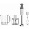 Kenwood Frullatore ad Immersione HBM40.302WH, Sistema TriBlade con 3 Lame, 1 Velocità+Turbo, Asta in Metallo Lunga 20 cm, Inclusi Frusta a Filo, Bicchiere Graduato, Tritatutto da 0.5 L, 850W, Bianco
