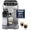 De'Longhi De'Longhi Magnifica Plus - Perfetto Macchina da Caffè Automatica, LatteCrema Montalatte Automatico, 18 Bevande in un Solo Tocco, Display Touch a Colori, Argento e Nero (ECAM322.70.SB)