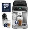 De'Longhi De'Longhi Magnifica Duo - Perfetto Macchina da Caffè Automatica con Montalatte Automatico LatteCrema, 20 Bevande Calde e Fredde, Display a Colori con Icone, Argento Spazzolato (ECAM332.80.SXB)