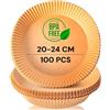 edihome, Carta Forno per Friggitrice ad Aria, BPA Free, Monouso, Adatto al Forno, da 5 a 8 litri (Rotonda, 20-24 cm)