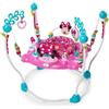 Bright Starts, Disney Baby, Centro Attività, Minnie Mouse PeekABoo, 12+ Giochi di Attività, Girello con Musica e Luci, Sedile Girevole a 360°, Regolabile, Rosa, 6 Mesi+