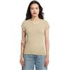 G-Star Raw C.V. Eyben Slim V-Neck Top 2.0 T-Shirt, Beige, XL Women's