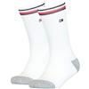 Tommy Hilfiger Crew, Calzini Unisex - Bambini e ragazzi, Bianco, 39-42