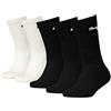 PUMA Crew, Calzini Unisex - Bambini e Ragazzi, Nero/Bianco, 35-38 (Pacco da 5)