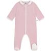 Petit Bateau Pigiama Bambino in Velluto con Colletto, Rosa Chiaro, 24 Mesi