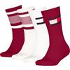 Tommy Hilfiger 8719965009202 TH Kids - Calzini 4P con bandiera e strisce sportive ECOM, Colore: rosa., 35-38