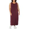 Amazon Essentials Vestito Lungo Smanicato Donna, Bordeaux, S