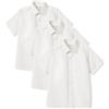 Amazon Essentials Camicia per Uniforme Scolastica in Popeline, Maniche Corte, Facile da Stirare Bambini e ragazzi, Confezione da 3, Bianco Brillante, Confezione Da 3, 5-6 anni