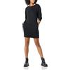 Amazon Essentials Abito da Donna in Pile con Maniche a Blouson Girocollo (Disponibile in Taglie Forti), Nero, S