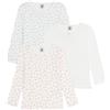 Petit Bateau Set di Magliette per Bambini in Cotone a Maniche Lunghe con Stampa a Cuori, Variant 1, 4 Anni