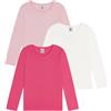 Petit Bateau Set di Magliette per Bambini, in Cotone, a Maniche Lunghe, Tinta Unita, Variant 1, 8 Anni