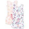 Amazon Essentials Disney | Marvel | Star Wars | Frozen | Princess Tuta Corta Smanicata in Maglia Bambine e Ragazze, Pacco da 2, Minnie/Spiaggia, 9 Anni