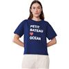 Petit Bateau A0di7, Maglietta A Maniche Corte Donna, Blu, M