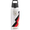 SIGG - Borraccia in alluminio - WMB Pathfinder DFB Team - Certificazione climatica - Adatto per bevande gassate - A prova di perdite - Leggero - Senza BPA - Bianco con stampa - 1L