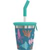 Sigg - Tazza per bambini in acciaio inox con coperchio in silicone e cannuccia - Resistente agli spruzzi - Senza BPA - Leggero e robusto - Animali subacquei - 0,35 l