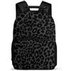 SMAZDFXX Zaino unisex grande capacità, completamente stampato, con motivo leopardato e ghepardo, grigio scuro, nero, 16 pollici