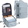 SZLX Zaino Ryanair 40x30x20 Sottovuoto con pompa Zaino da Viaggio 40x30x20 Ryanair Wizzair Bagaglio a Mano 40x20x25 Donna da impermeabile Zaino Casual Laptop da 14 Pollici con Scomparto per Scarpe