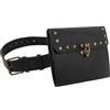 Meliyya Marsupio da donna in pelle PU alla moda marsupio marsupio per telefono trapuntato a reticolo borsa da palestra marsupio, H-Nero , Taglia unica, Marsupio