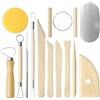 Kolamom 13 attrezzi per modellare utensili in ceramica, kit fai da te, pasta per modellare, strumenti per asciugare l'aria, legno, per modellismo, intaglio di candele, artigianato
