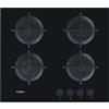 WHIRLPOOL PLACA DE GAS AKT 616 / NB NEGRO INTEGRADO 60 CM 4 ZONA (S)
