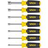 VACO VAC7071 - Set di 7 cacciaviti esagonali metrici, albero cavo, magnetici, incisi al laser, misure 5-13 mm